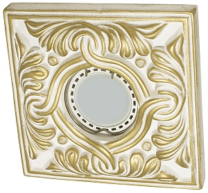 Встраиваемый гипсовый декоративный светильник RD-002 Wh/G