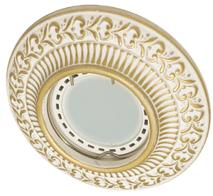 Встраиваемый гипсовый декоративный светильник RD-122 Wh/G