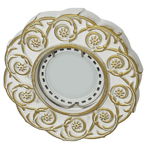 Встраиваемый гипсовый декоративный светильник RD-006 Wh/G