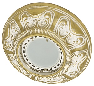 Встраиваемый гипсовый декоративный светильник RD-123Wh/G